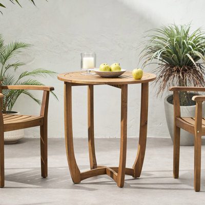 Table d'extérieur en bois rustique 27,5 po - avec lattes pour le style