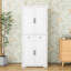 Armoire de cuisine avec 2 tiroirs, 6 tablettes de porte, 3 tablettes réglables et 3 tablettes coulissantes-1637657011