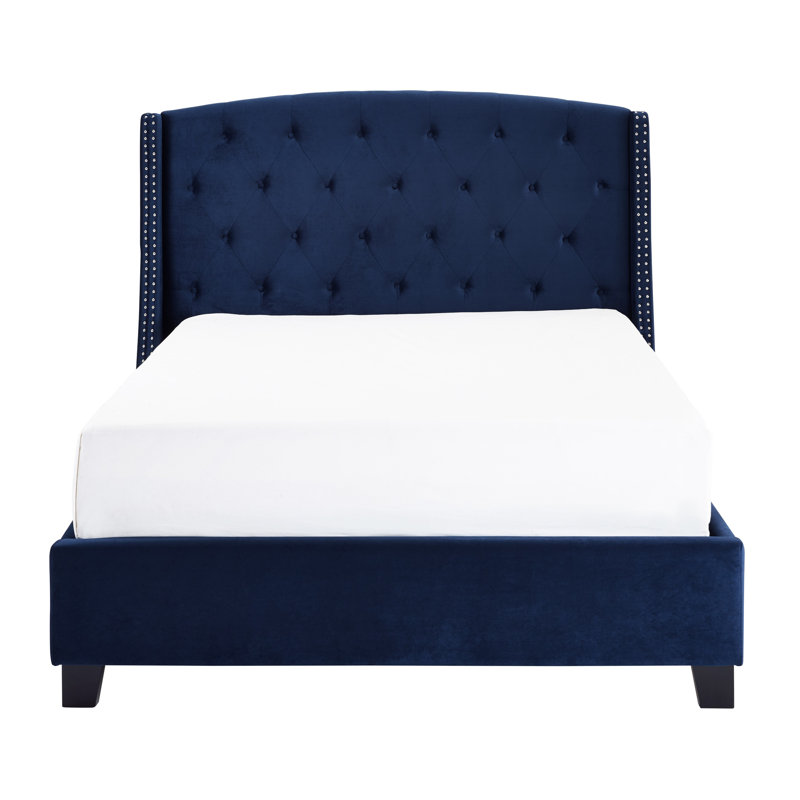 Dorthy Bed, Queen, Blue Velvet
