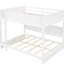 Grand lit superposé au dessus d'un grand lit de rangement blanc-564845339