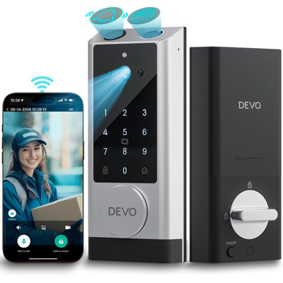 Video Smart Lock with Camera&Doorbell,6-in-1 Keyless Entry Door Lock