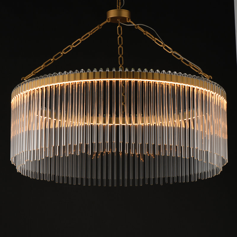 Jolie-Chandelier, Natural Aged Brass