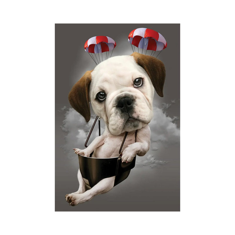 Parachute Dog by Adam Lawless - Gallery-Wrapped Canvas Giclée on Canvas, Wrapped Canvas, 66.04 cm H x 45.72 cm W
