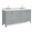 Cambridge 73'' Solid Wood Double Bathroom Vanity in Grey, with 1.5'' Carrara Marble Top, Center, Rectangle Sink-132471237-26337892
