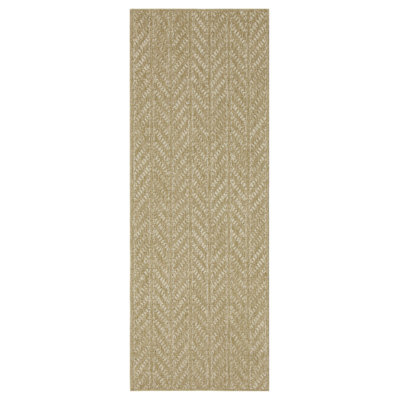 Tapis intérieur / extérieur en jute / blanc Escarcega Herringbone