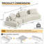 139" Modular Sectional Sofa Set, DIY Chenille Sofa With Removable Backrests & Deep Seats-925345521