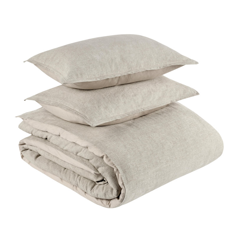 Talia Duvet Cover Set, Natural, Queen