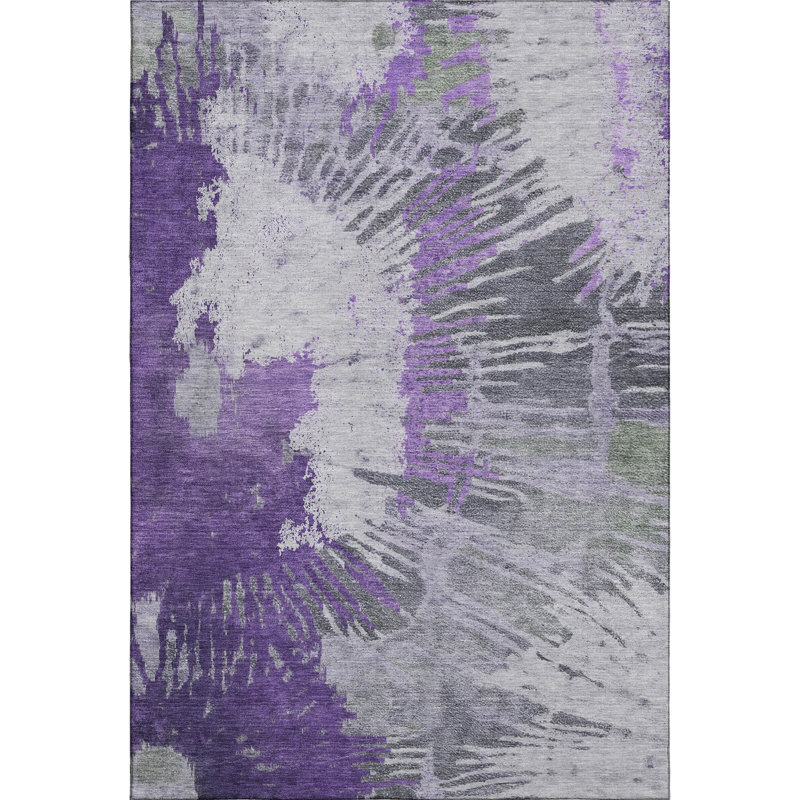 Tapis mauve Premium lavable à la machine, Rectangle 9' x 12'