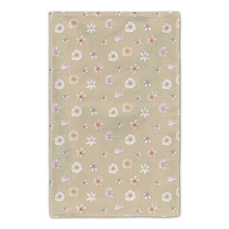 Cotton Floral Tea Towel Kitchen Towel, Green