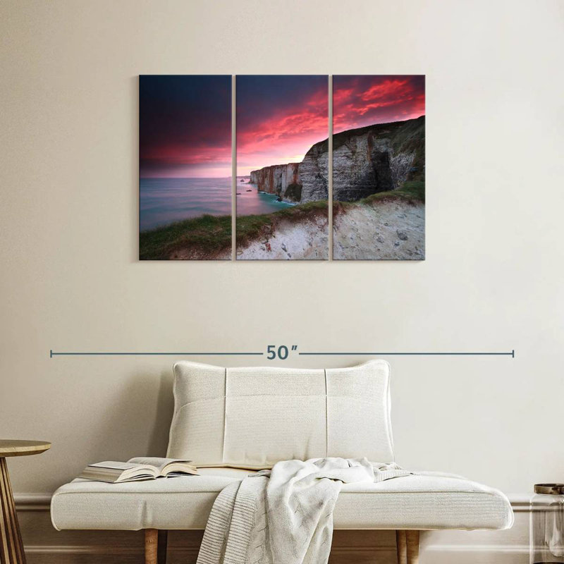 Gillard Etretat Cliffs At Sunset, 24" H x 38" W