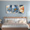 «Blue Peony», reproduction d'art sur toile abstraite (ensemble de 3)