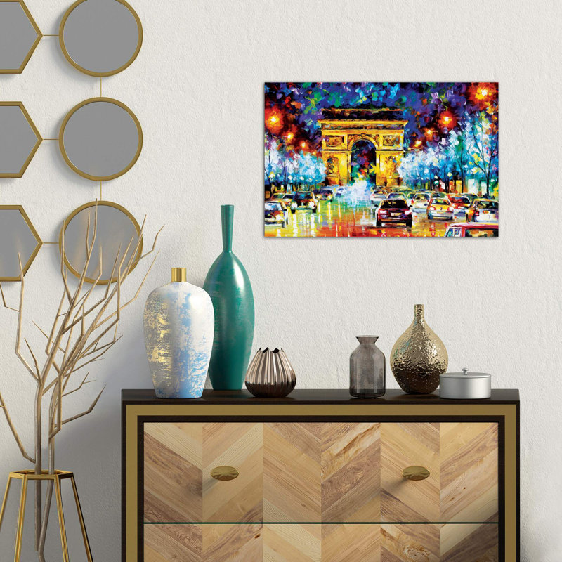 Paris Flight 1 Piece Painting on Canvas, 66.04 cm H x 45.72 cm W x 3.175 cm D