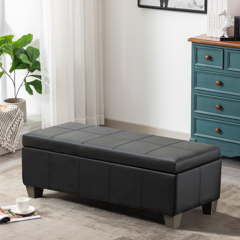 Repose-pieds rectangulaire 51 po, Noir