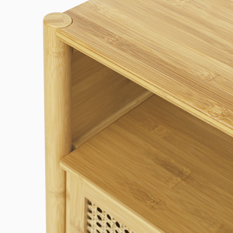 Buffet décoratif 1 porte en bois massif