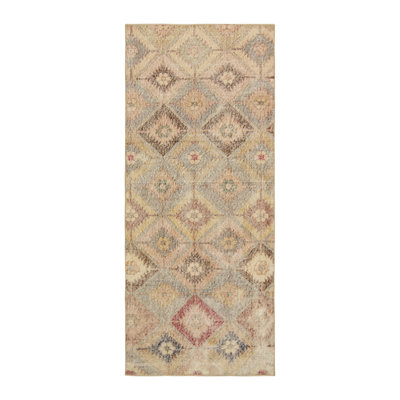 One-of-a-Kind 3’x7’2” 1960s Wool Area Rug