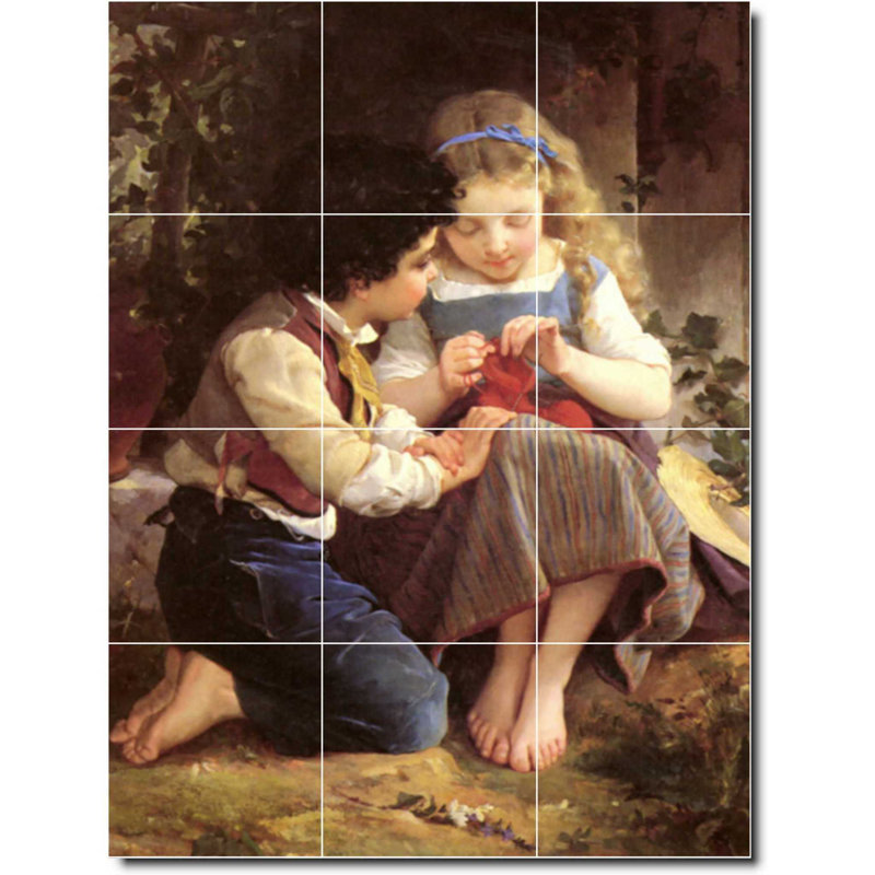 Carreau de peinture murale 24 po x 32 po 8 po x 8 po, Mère enfant - 06652