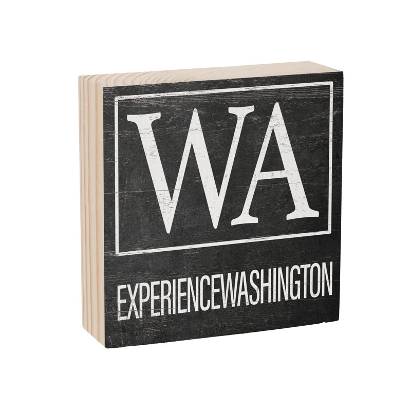 State Wooden Plock Washington 6x6"