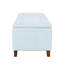 Banc de rangement bleu entièrement rembourré, doux et texturé, convenant à l'entrée, 6 trous de ventilation