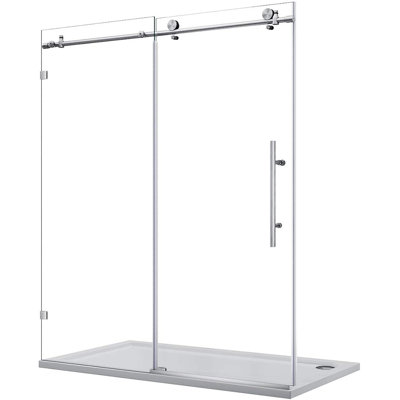 Porte de douche coulissante simple sans cadre l 58,5 - 60 "x H 72"