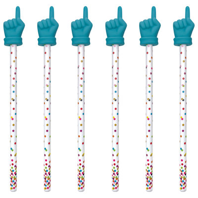 Pointeur de main confettis, paquet de 6