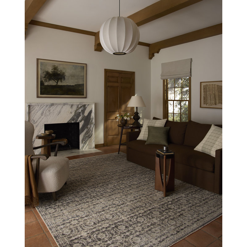 Tapis lin / minuit Loloi Forlini, Carré 1 pi 6 po