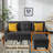 4 - Piece Couch Upholstered Sofa with Ottoman-425936245