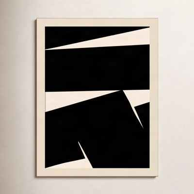 Black Plain Abstract Print by Little Dean