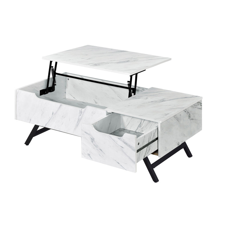 Table basse à plateau relevable