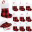 Mini bas de Noël, 6 pouces, écossais rouge Buffalo, paquet de 24