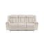 Canapé double inclinable manuel Reo avec garniture cloutée Reo, chenille beige