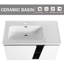 Meuble-lavabo double 83,3 po avec plateau en céramique Haidyn