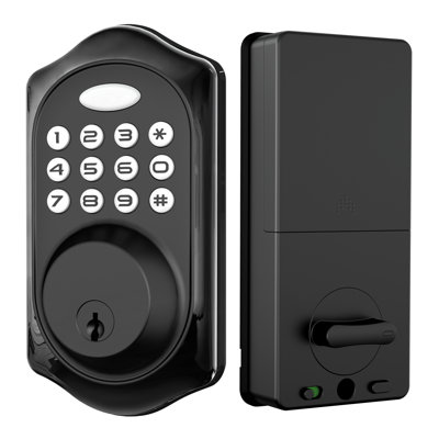 Serrure de porte intelligente avec Bluetooth et clé, pêne dormant sans clé avec contrôle d'application