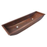Trough Rectangular Bathroom Sink