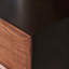 Armoire d'appoint en bois manufacturé noir massif