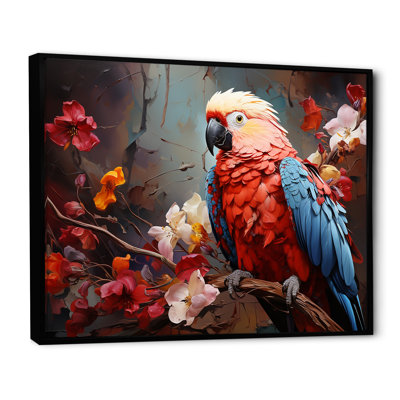 Perroquets harmonie en rouge I - impressions sur toile perroquet