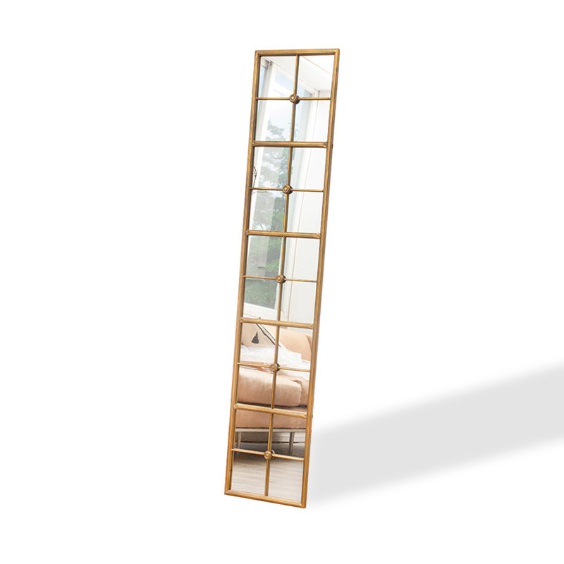 Miroir pleine grandeur de style français en fer vieilli rétro avec qualité haute définition