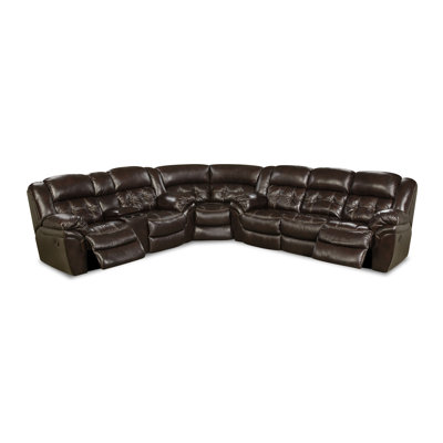 Taylorann Reclining Console Sectional - Saddle