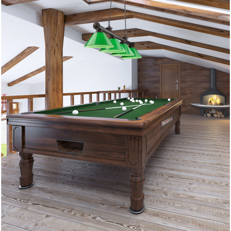 Billard 4 lumières Annaleisa, Vert, Nickel brossé