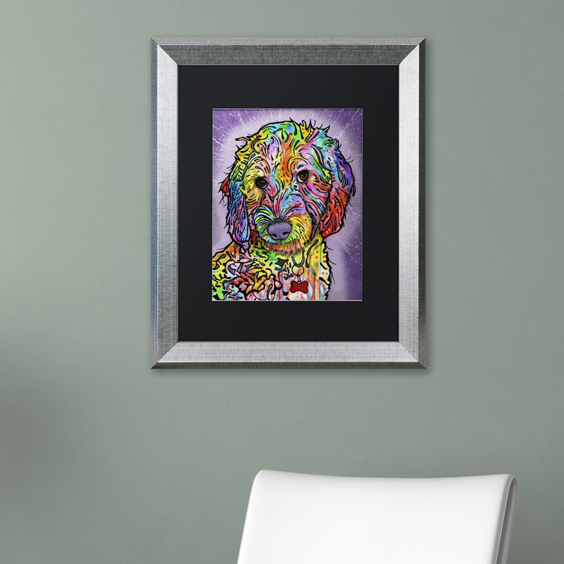 «Sweet Poodle», impression, H 20 po x l 16 po x P 0,5 po, Noir, Cadre noir