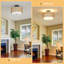 Plafonnier semi-encastré Christon Rattan LED