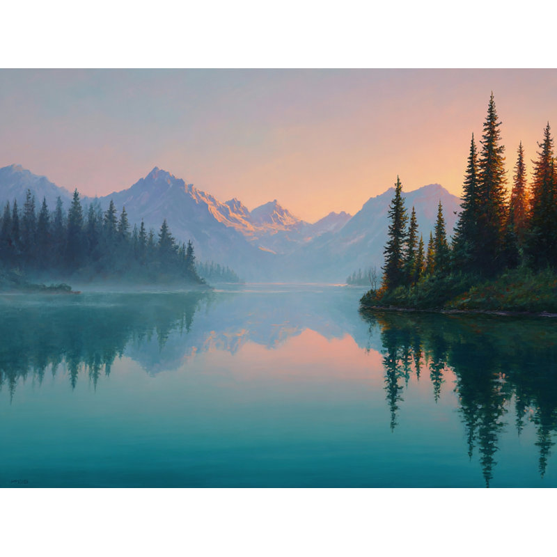 Art mural sur toile Tranquil Alpine Dawn, H 36 po x l 48 po