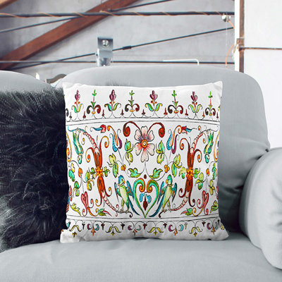 Floral Square Throw Cushion