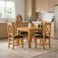4 -Person Oak Solid Wood Dining Set-158100517-158100541-158100516-158100536-158100531