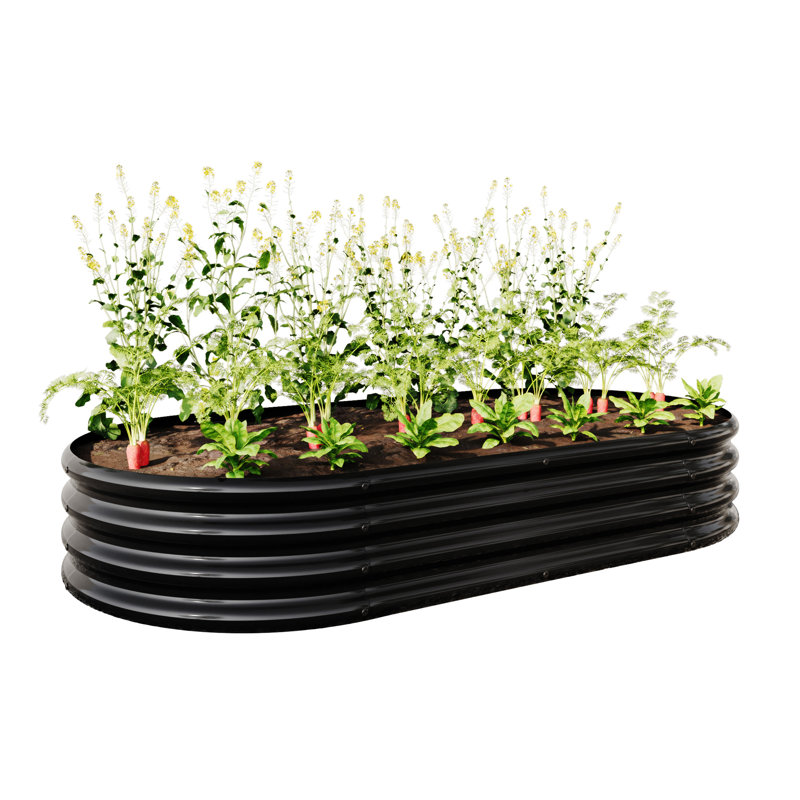 Raised Garden Bed Outdoor, Black