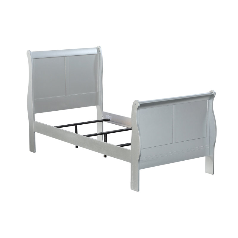 Cavender Platinum Sleigh Bed, Twin