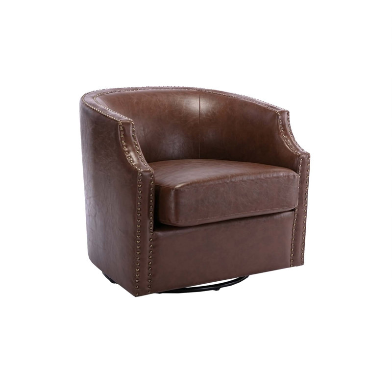 Chaise pivotante 30,5 po Pimm, Polyuréthane café