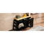 Buffet de cuisine avec poubelle coulissante dissimulée, deux tiroirs et un support à épices à 3 niveaux, noir, look contemporain pour un look d'apparence-131103790-131103792