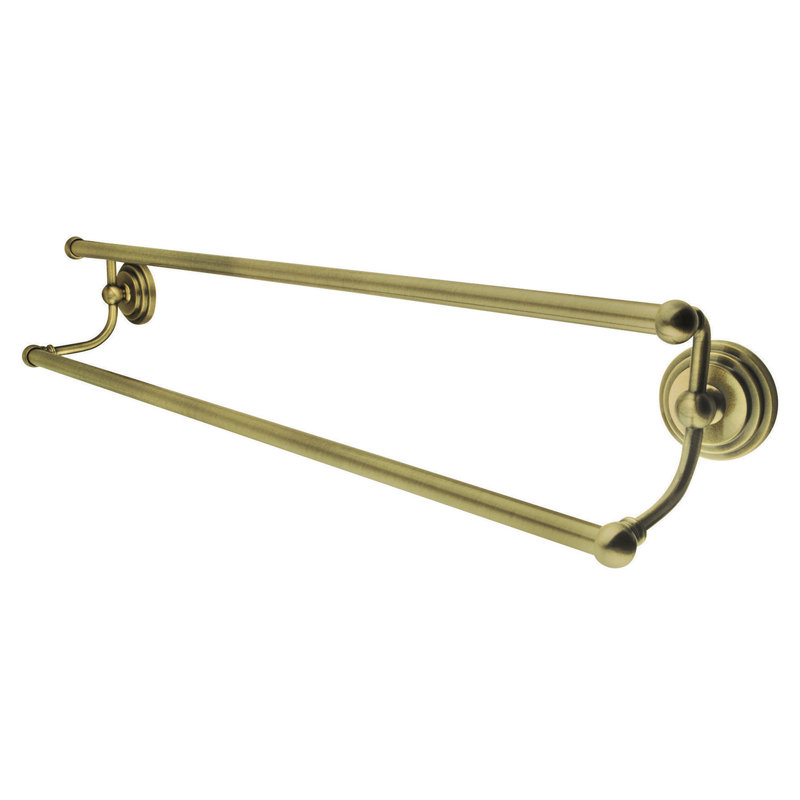 Kingston Brass Milano 24-Inch Dual Towel Bar, Polished Chrome, 4.75'' H x 20.63'' L x 5'' D