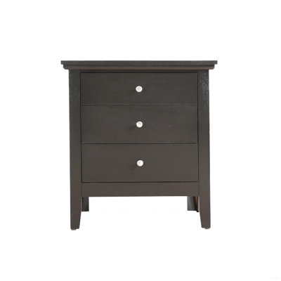 Chic Black Casual Nightstand For Bedrooms