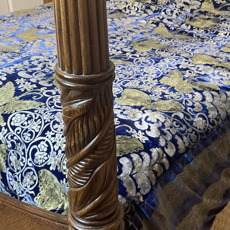 Butterflies Velvet Queen Bedspread